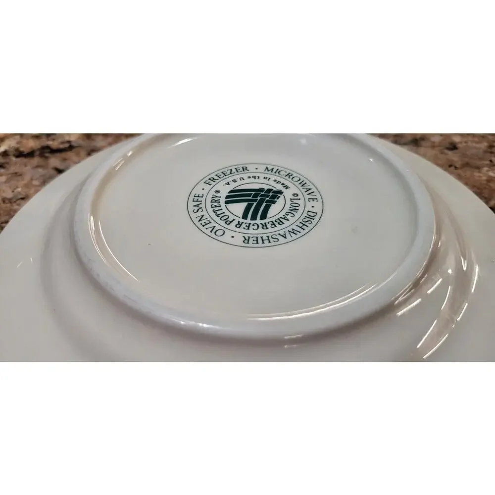 Longaberger Woven Traditions Classic Green Bread and Butter Plate 7 1/4